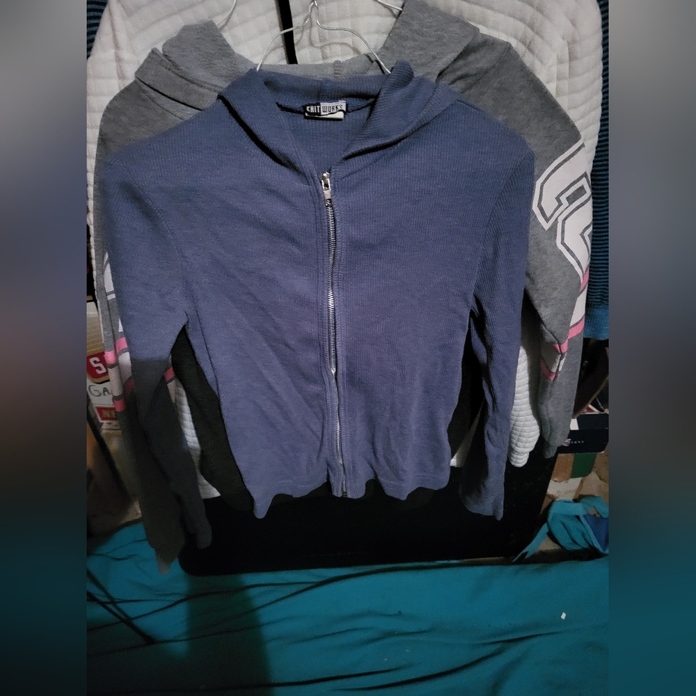 Blue Zip-Up Sweater